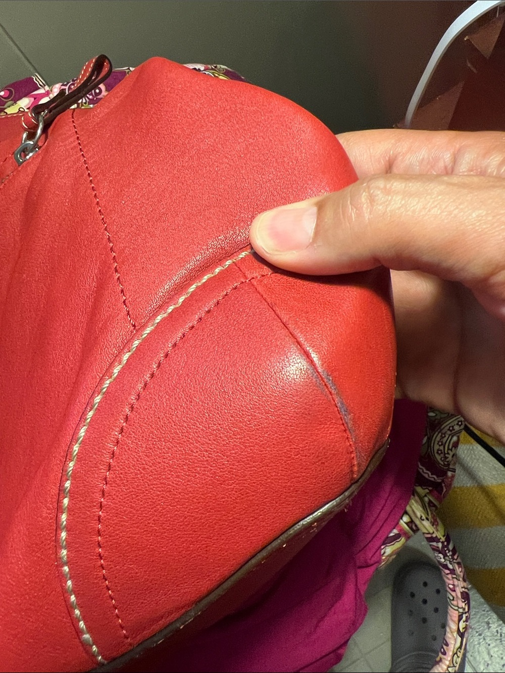 Coach 2008 Soho Convertible Red Hobo Leather Shoulder Bag - Picture 13 of 14